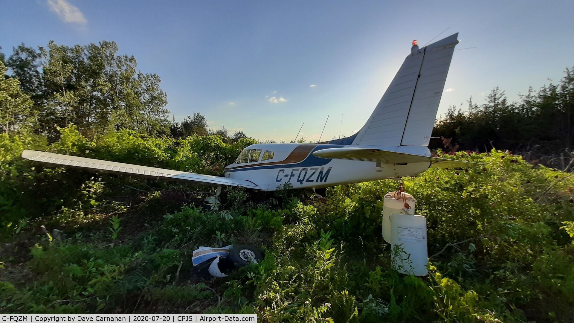 C-FQZM, 1971 Piper PA-28-180 C/N 28-7205022, I was told that the pilot ran out of runway while landing on Rwy 27, Stirling Ontario (CPJ5)