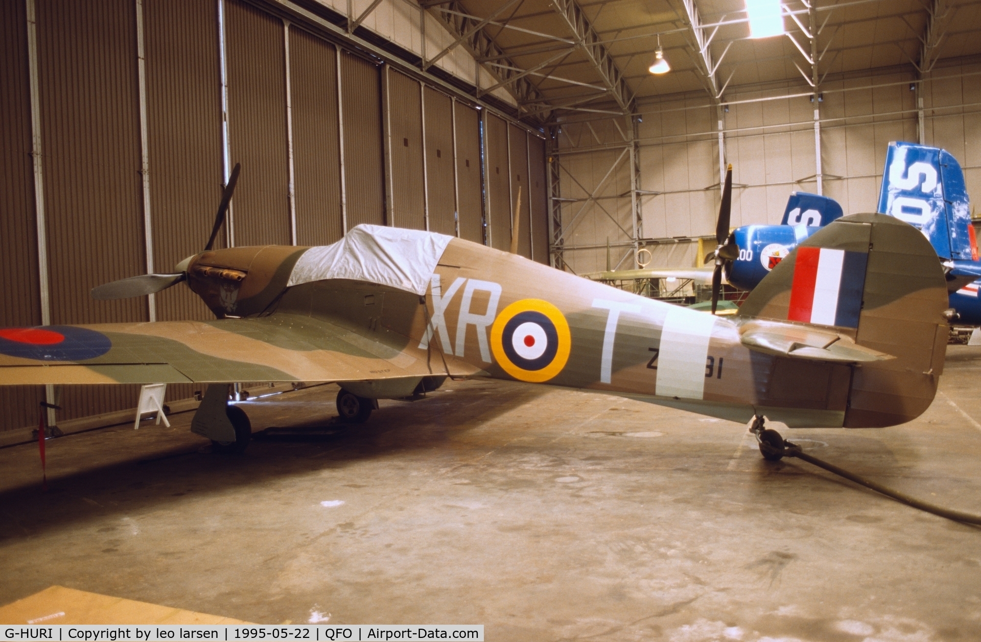 G-HURI, 1942 Hawker (CCF) Hurricane Mk12A C/N 72036, Duxford 22.5.1995