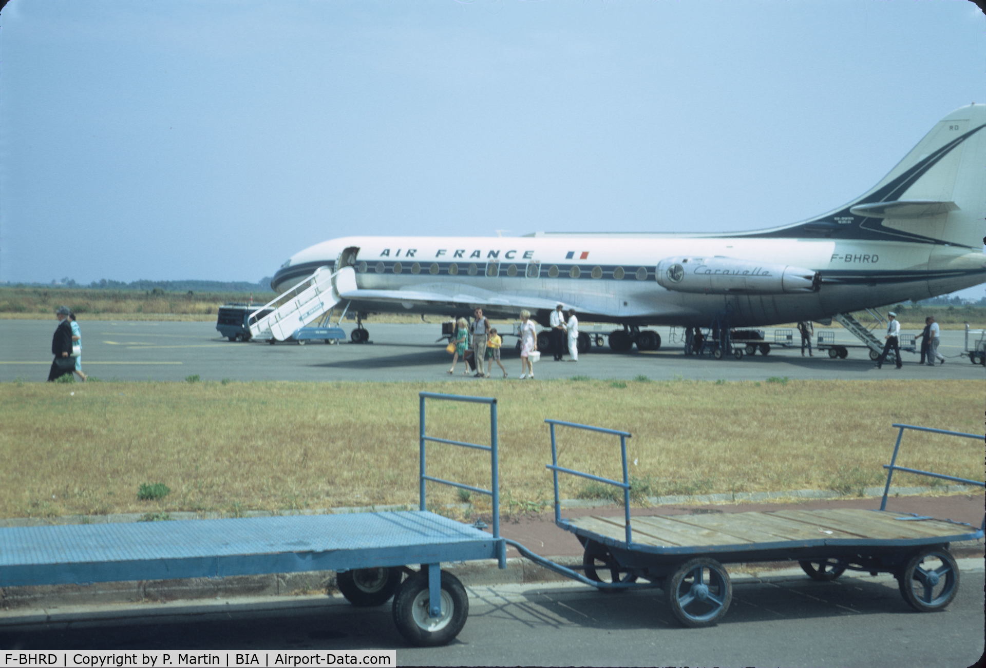 F-BHRD, 1959 Sud Aviation SE-210 Caravelle III C/N 8, July 1972 Bastia Poretta airport (Corsica)