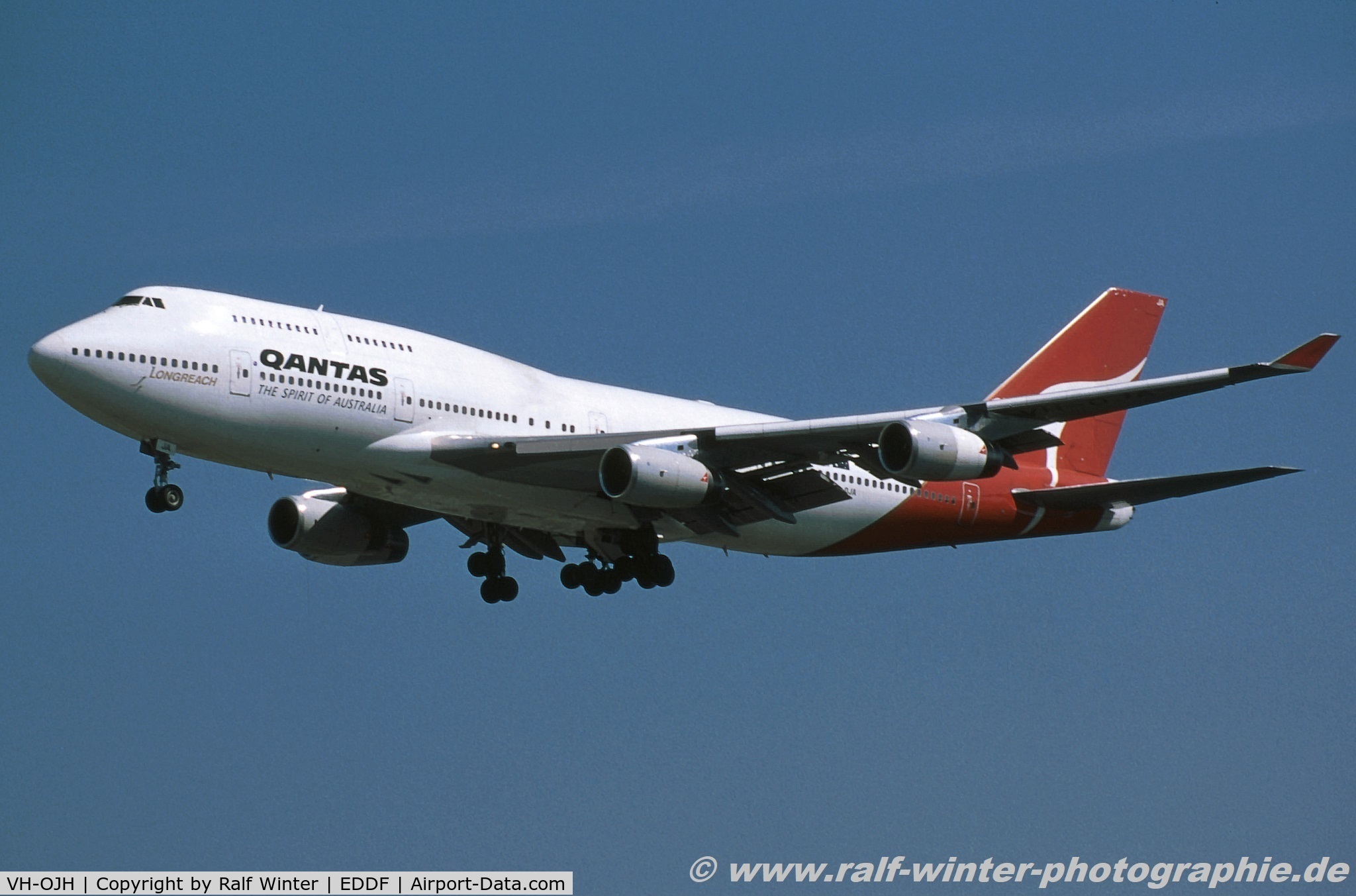 VH-OJH, 1990 Boeing 747-438 C/N 24806, Boeing 747-438 - QF QFA Qantas 'City of Darwin' - 24354 - VH-OJA - 1998 - FRA
