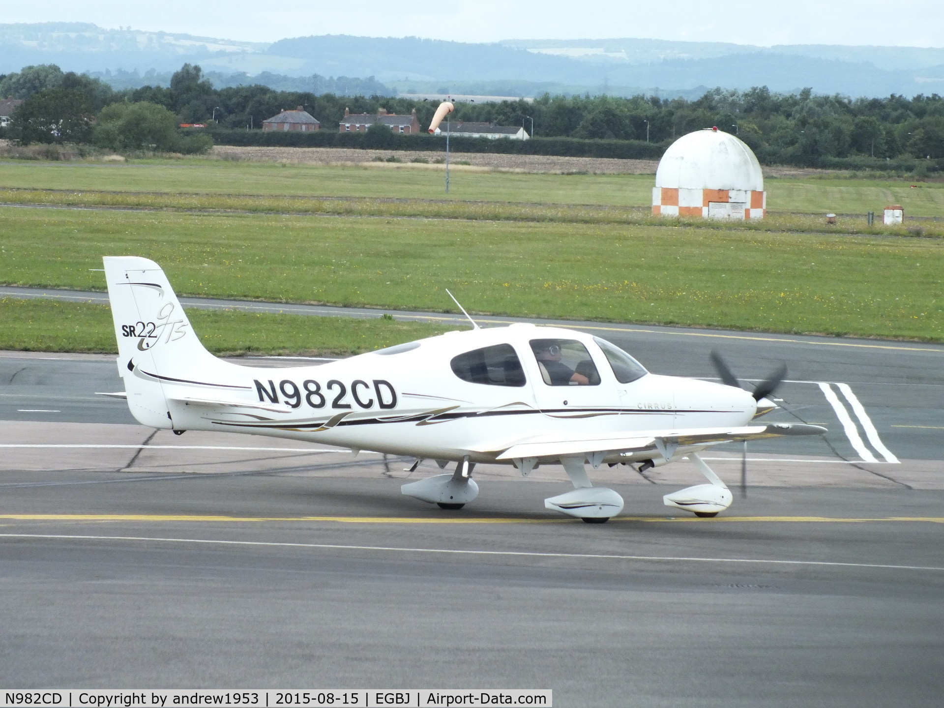 N982CD, 2006 Cirrus SR22 GTS C/N 1853, N982CD at Gloucestershire Airport.