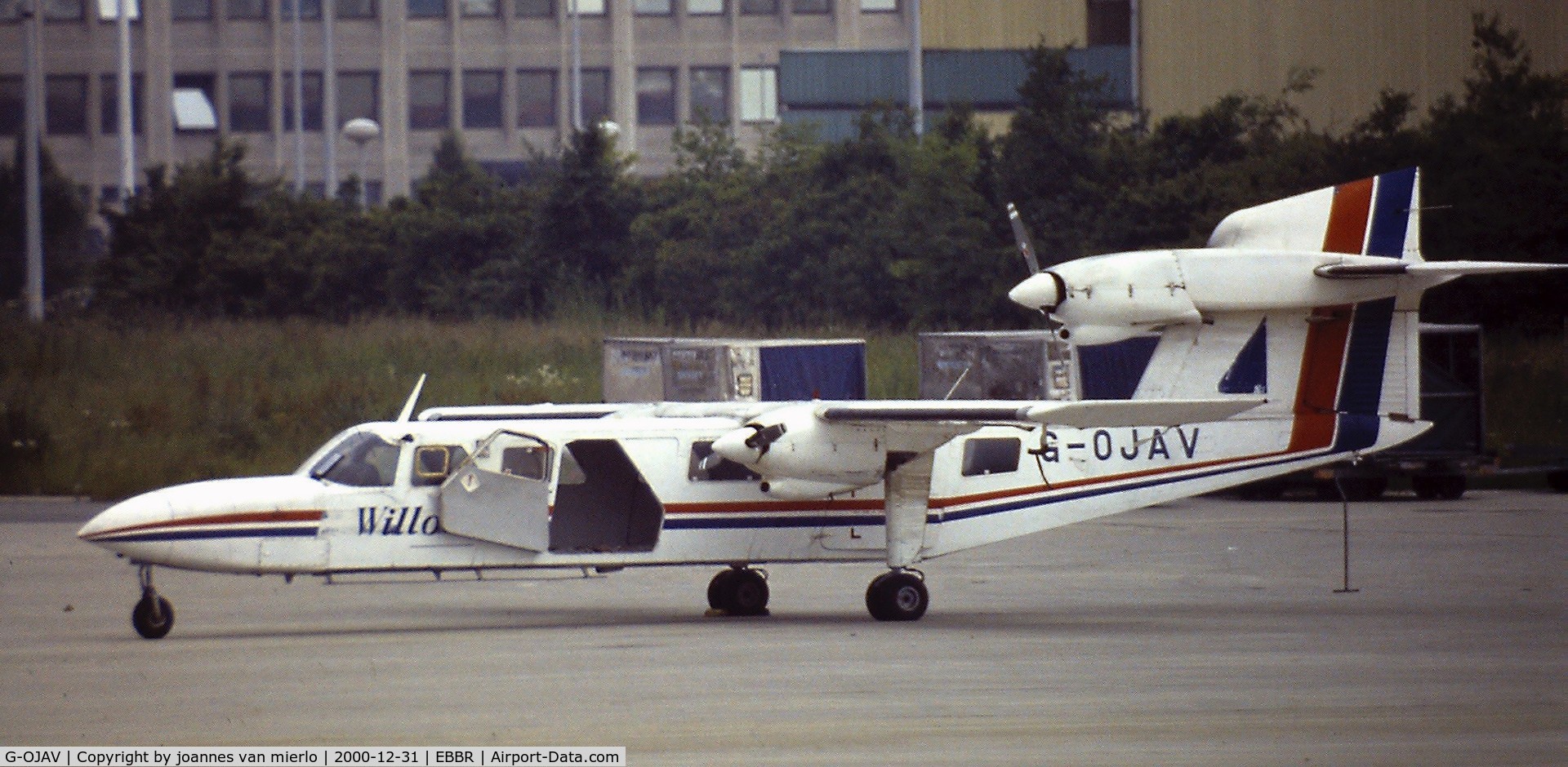 G-OJAV, 1976 Britten-Norman BN-2A Mk.III-2 Trislander C/N 1024, Scan from slide
