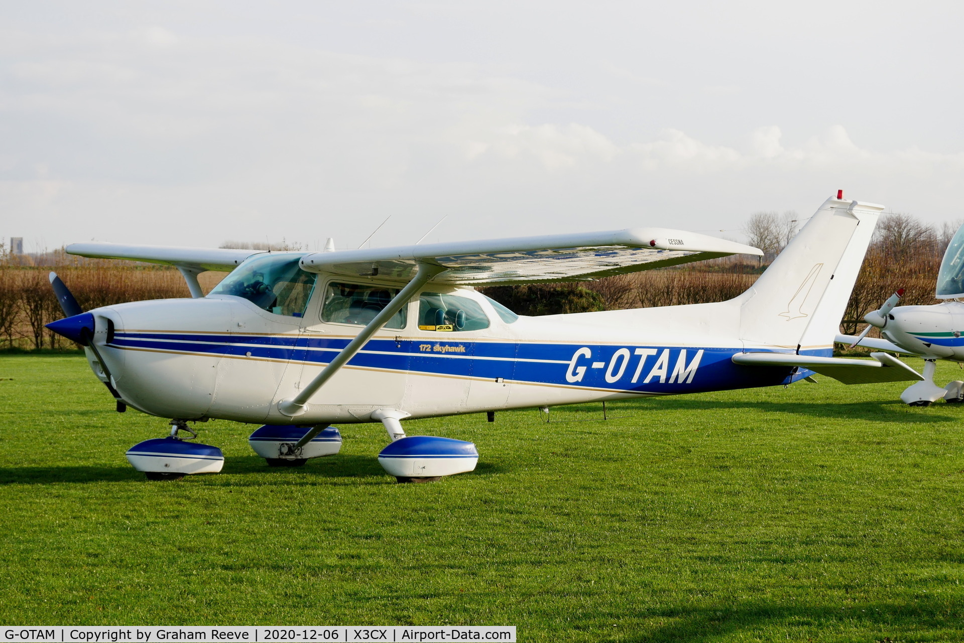G-OTAM, 1974 Cessna 172M Skyhawk C/N 172-64098, Parked at Northrepps.