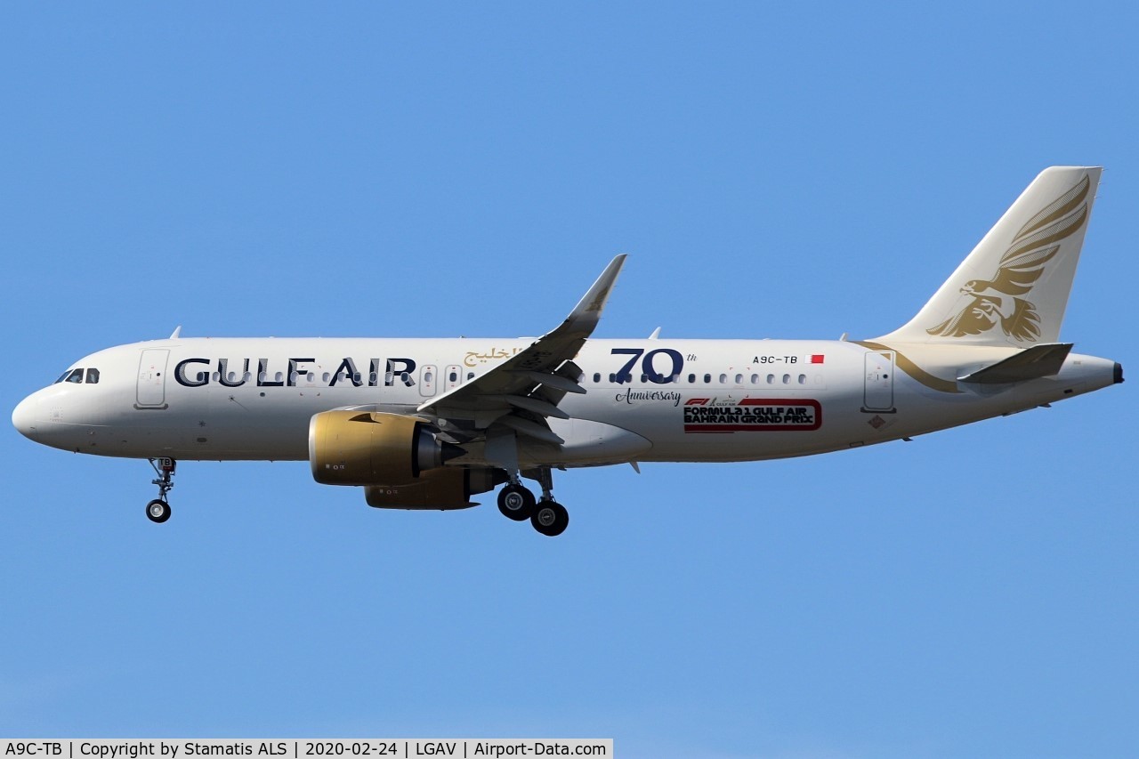 A9C-TB, 2019 Airbus A320-251N C/N 8779, GULF AIR