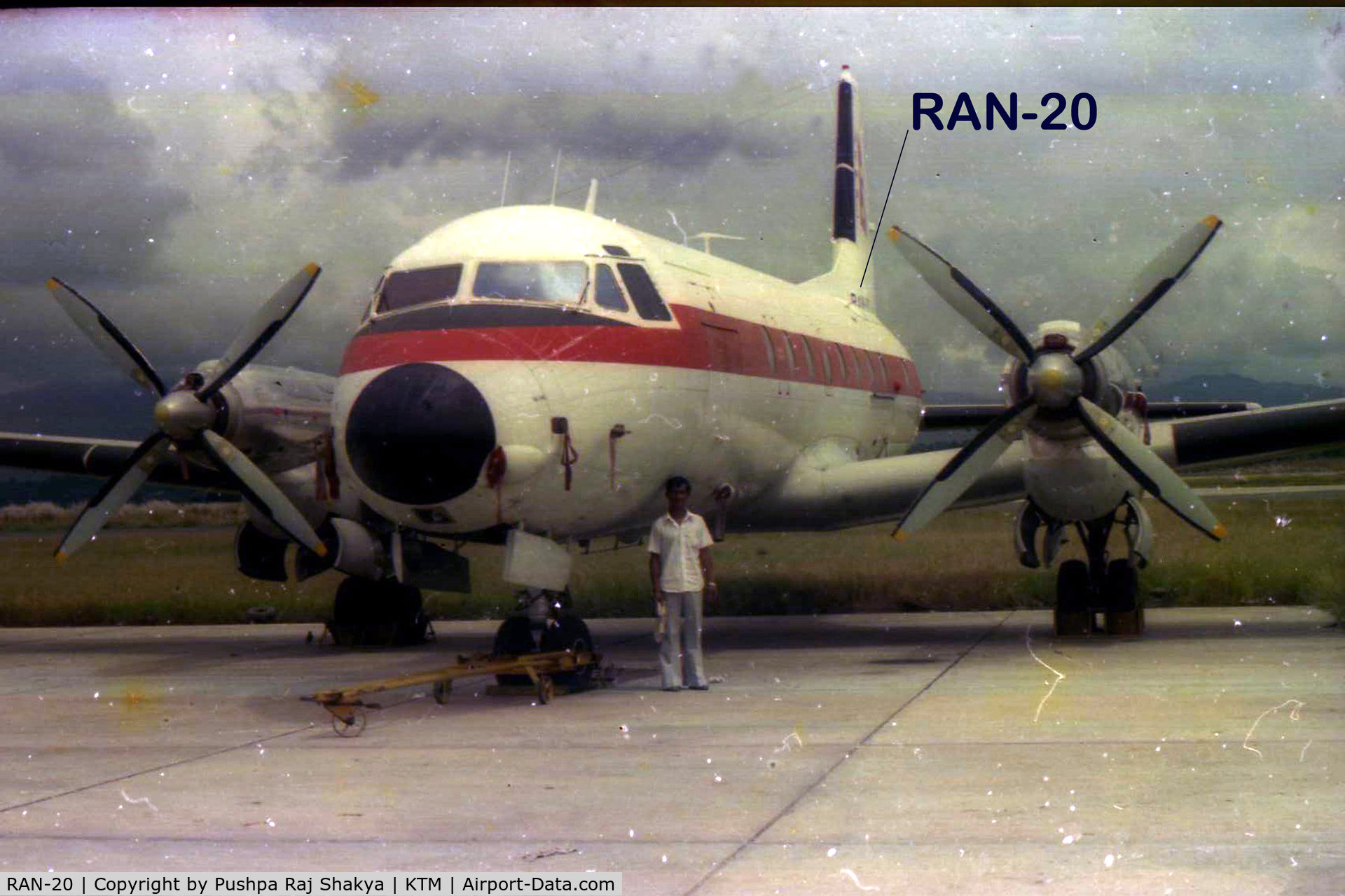 RAN-20, 1972 Hawker Siddeley HS.748 Series 2A C/N 1698, Photo taken at Tribhuvan Int'l Airport ,Kathmandu,Nepal
