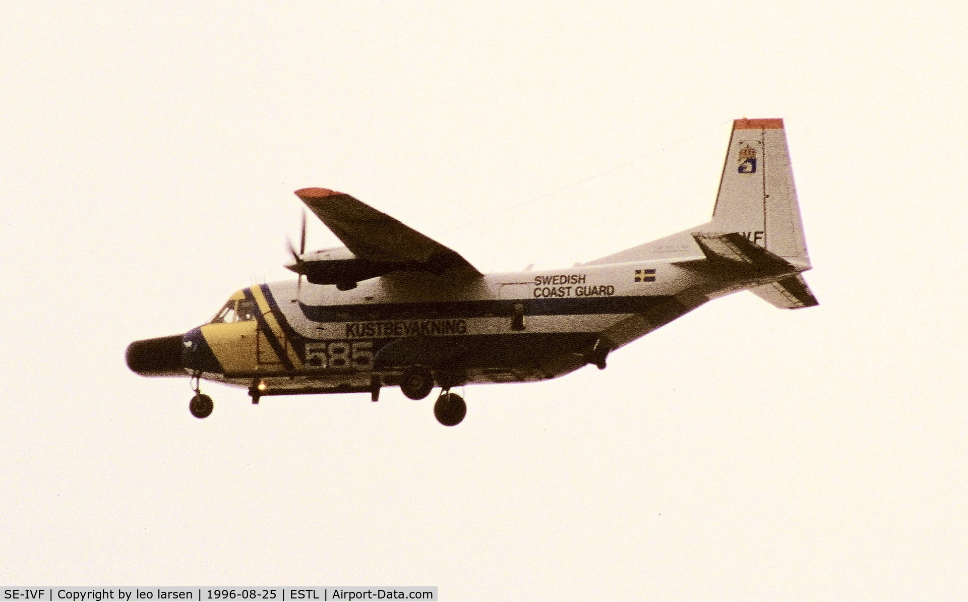 SE-IVF, 1985 CASA C-212-200 Aviocar C/N CE61-2-346, Ljungbyhed F.5 25.8.1996
