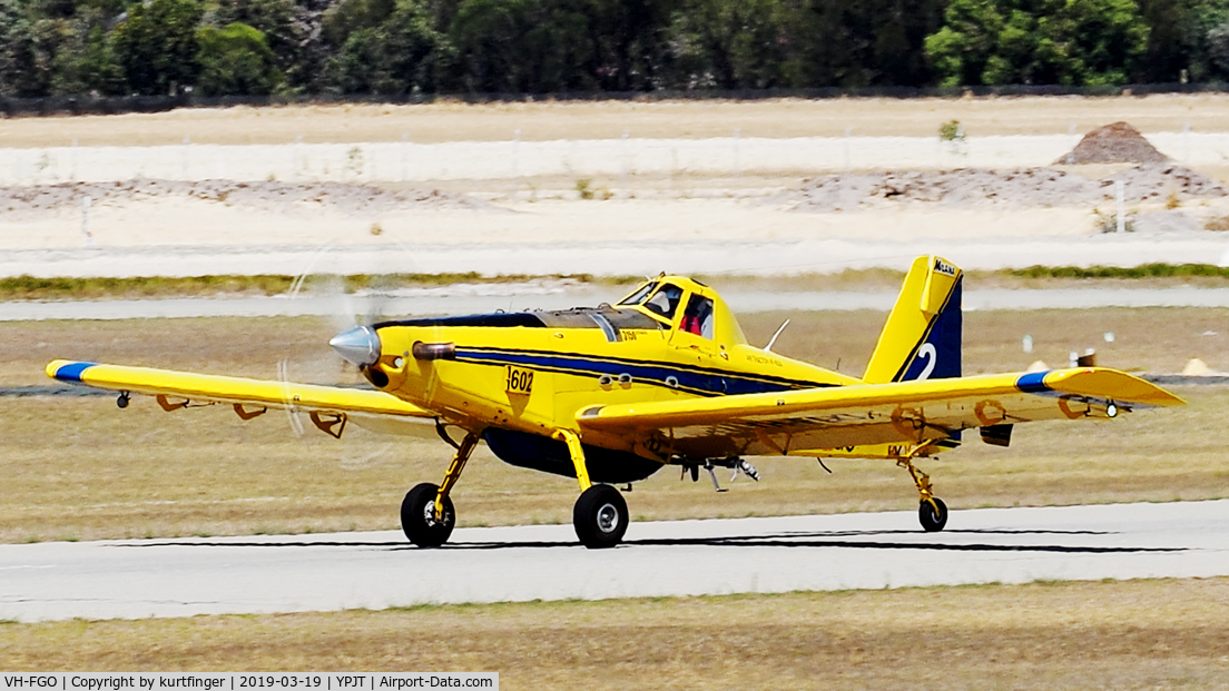 VH-FGO, 2017 Air Tractor AT-802A C/N 802A-0705, Air-Tractor AT-802A cn 802A-0705. Parks and Wildlife VH-FGO YPJT 19 March 2019