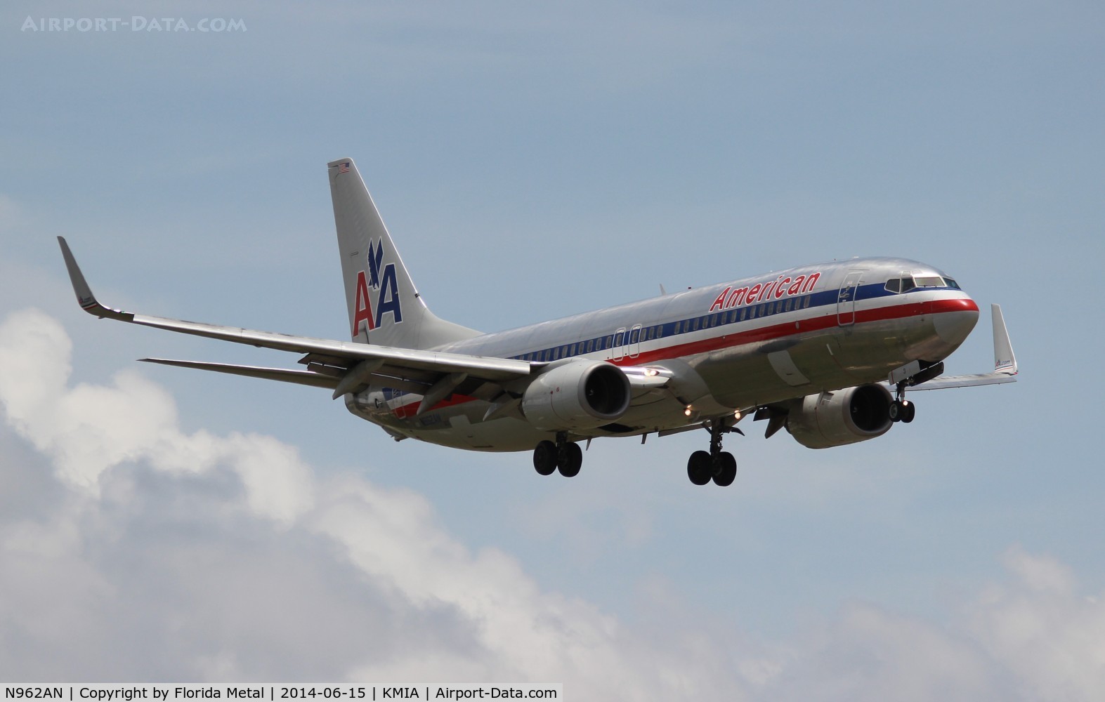 N962AN, 2001 Boeing 737-823 C/N 30858, MIA spotting 2014
