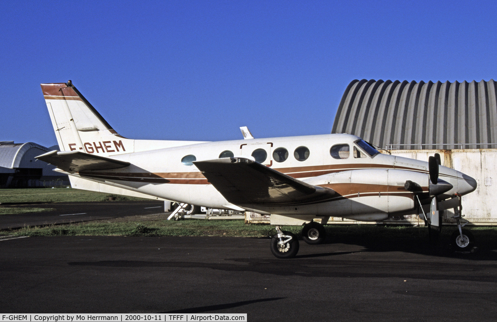 F-GHEM, 1978 Beech C90 King Air C/N LJ-760, taken at Fort de France, back in 2000.