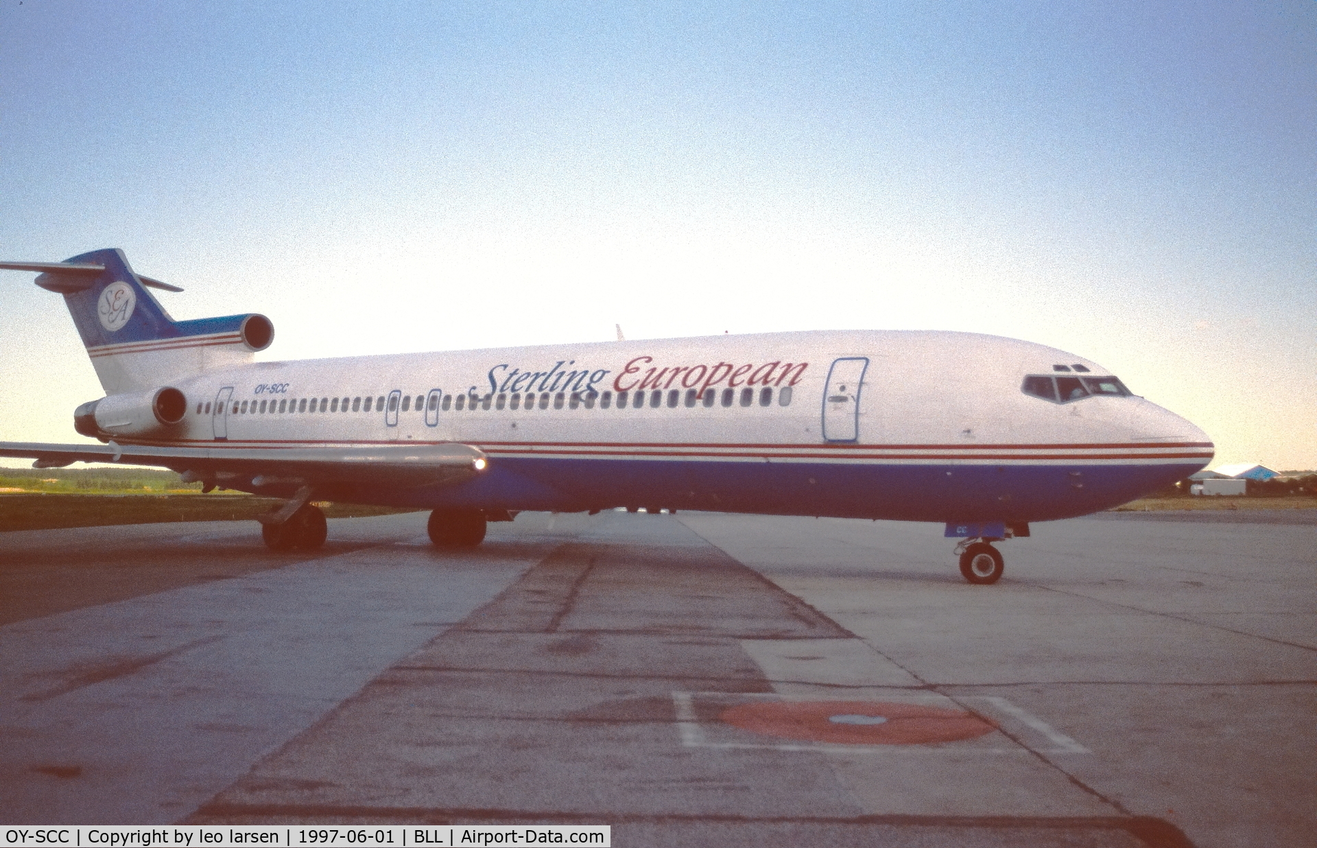 OY-SCC, 1979 Boeing 727-212 C/N 21945, Billund 1.6.1997