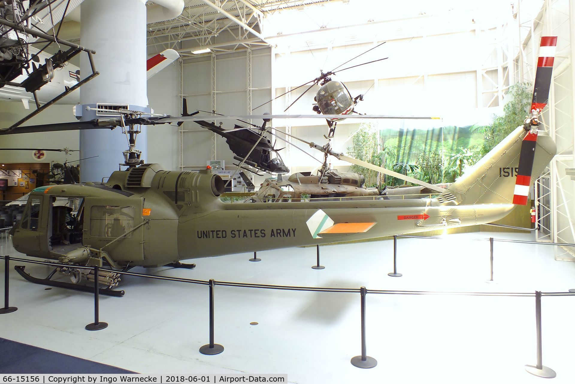 66-15156, 1966 Bell UH-1M Iroquois C/N 1884, Bell UH-1M Iroquois gunship at the US Army Aviation Museum, Ft. Rucker