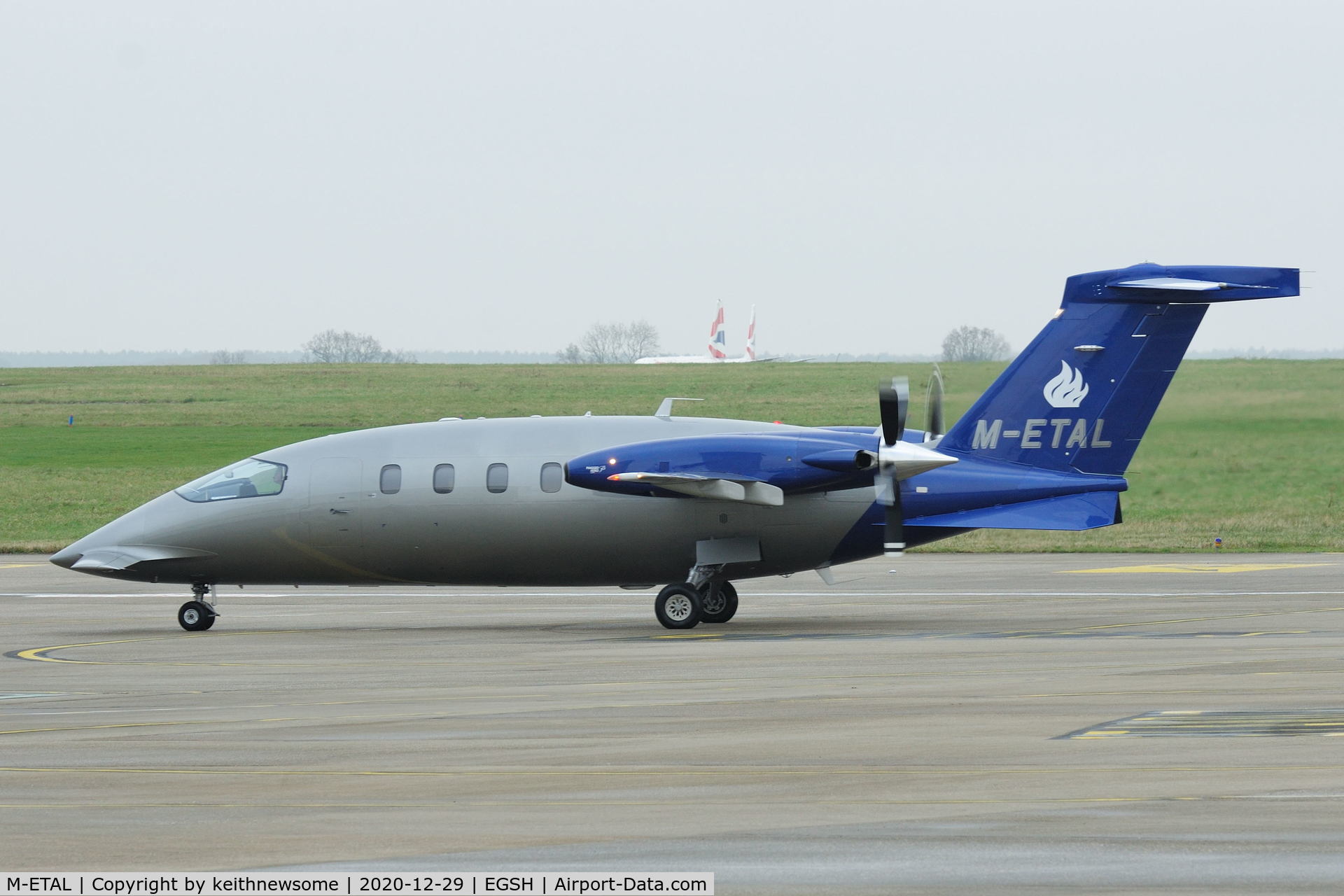M-ETAL, 2009 Piaggio P-180 Avanti II C/N 1194, Arriving at Norwich from Southend,