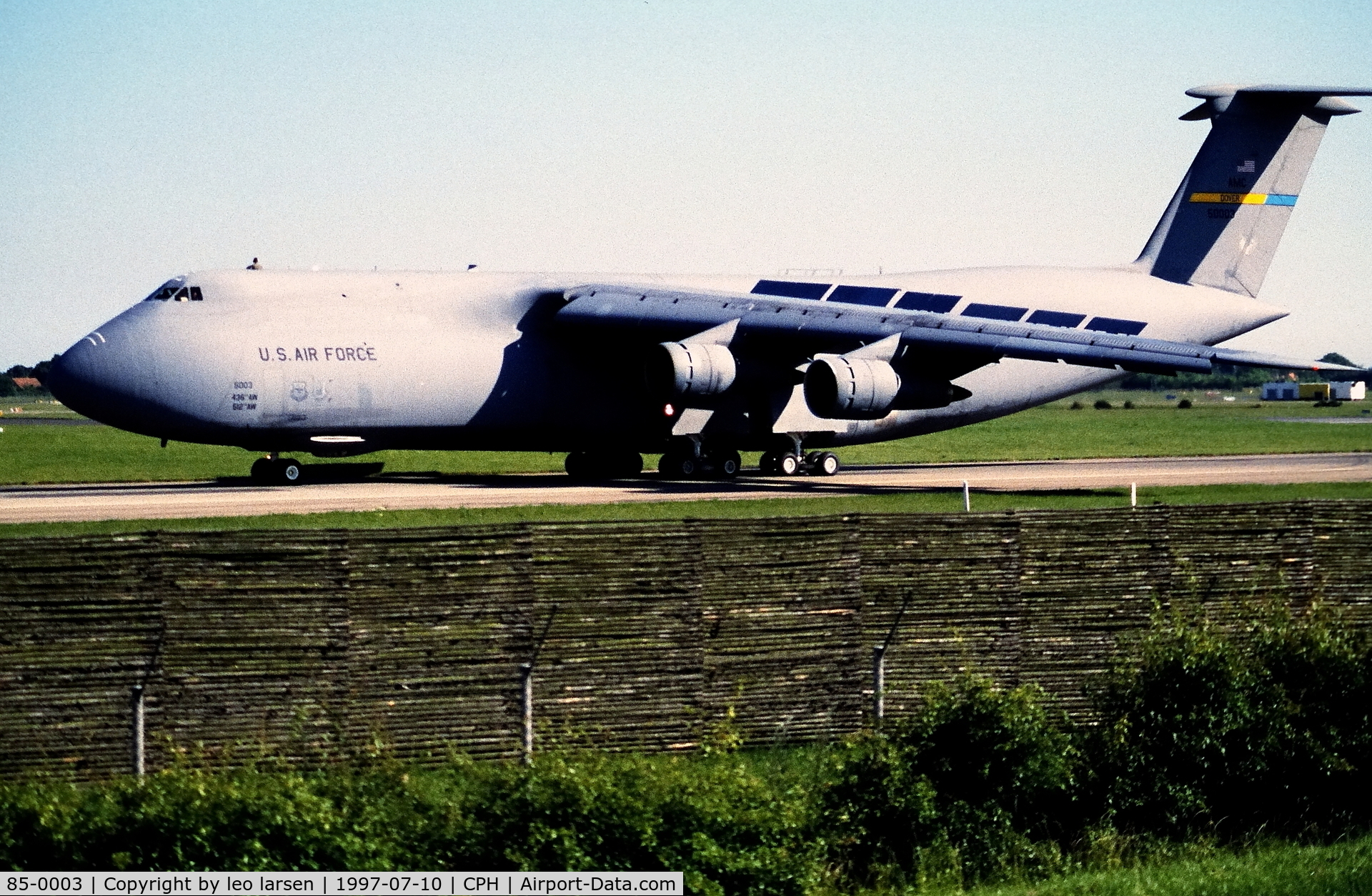 85-0003, 1985 Lockheed C-5M Super Galaxy C/N 500-0089, Copenhagen 10.7.1997