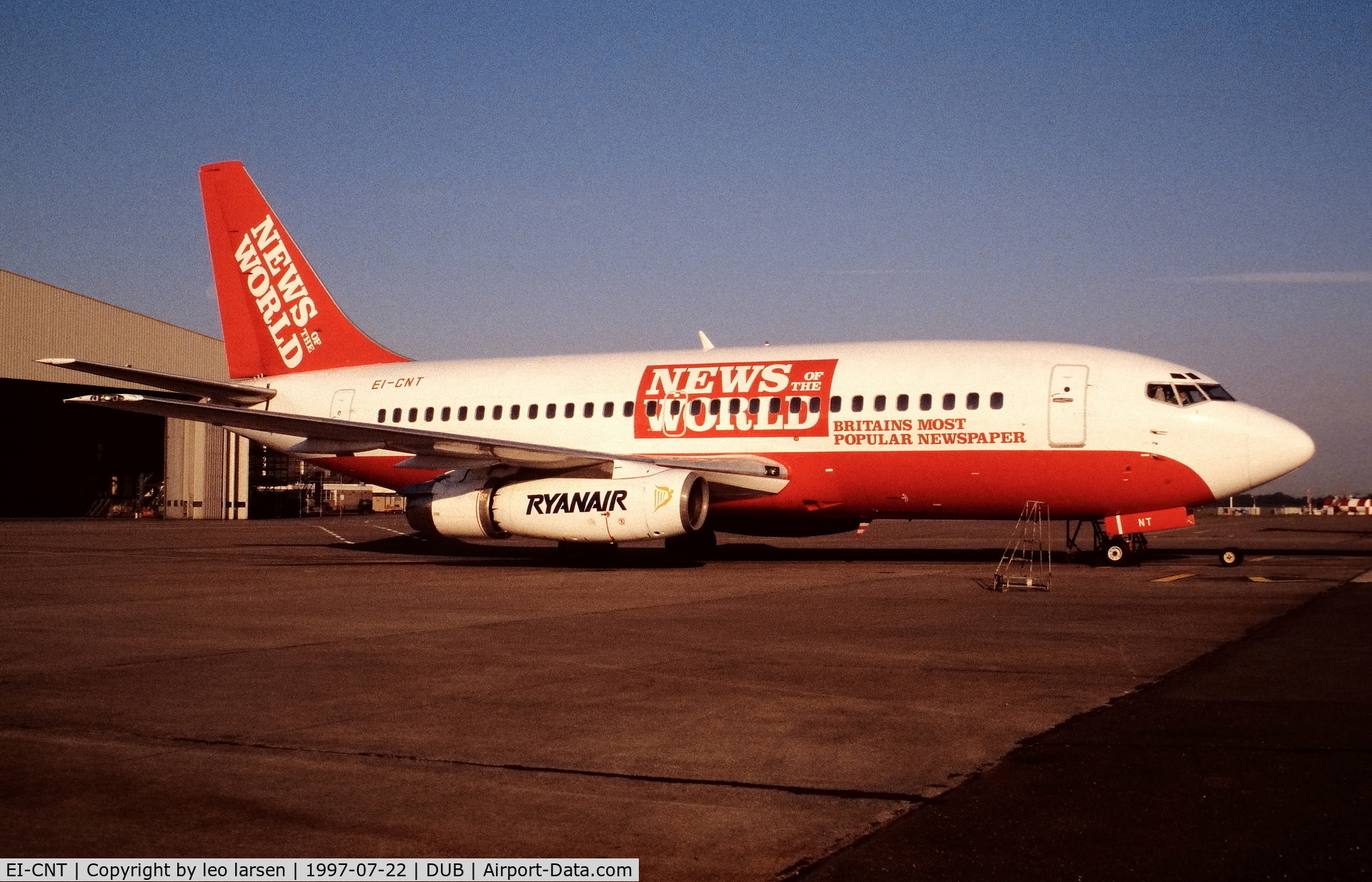 EI-CNT, 1980 Boeing 737-230 C/N 22115, Dublin 22.7.1997
