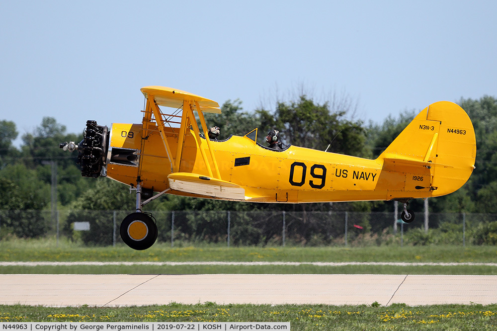 N44963, 1941 Naval Aircraft Factory N3N-3 C/N 1926, Oshkosh 2019.