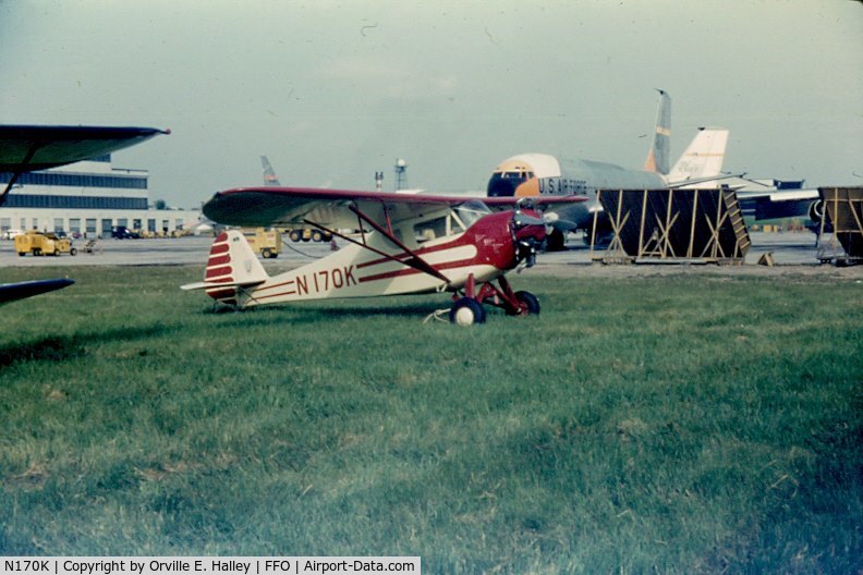N170K, Monocoupe 90 C/N 504, A picture of the Monocoupe 90 taken by my father at a Wright-Patterson AFB air show circa 1962.
I scanned the picture in 2012.
