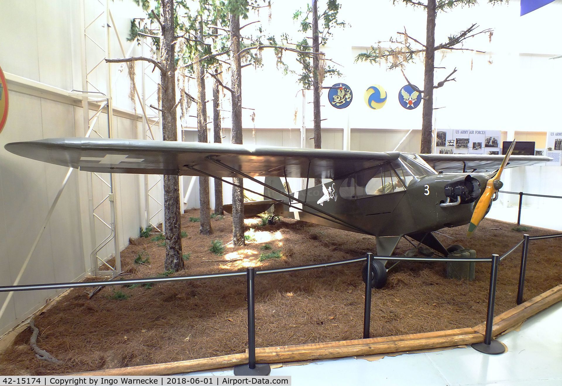 42-15174, 1942 Piper L-4B Grasshopper (O-59A / J3C-65) C/N 8293, Piper L-4B / O-58A / J3C-65 'Grashopper' at the US Army Aviation Museum, Ft. Rucker