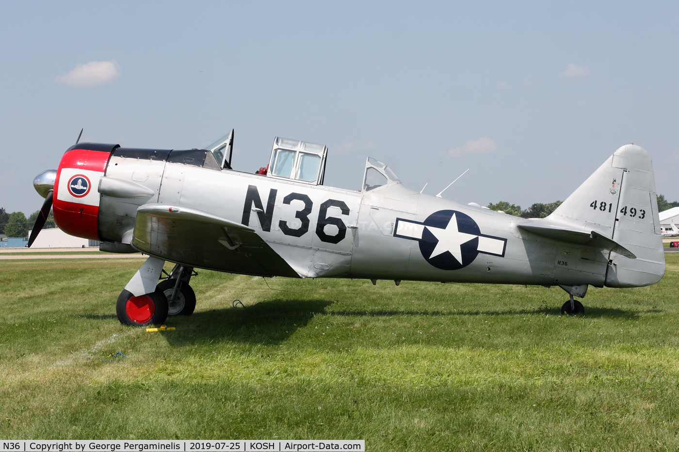 N36, 1944 North American AT-6F Texan C/N 121-42765, Oshkosh 2019.