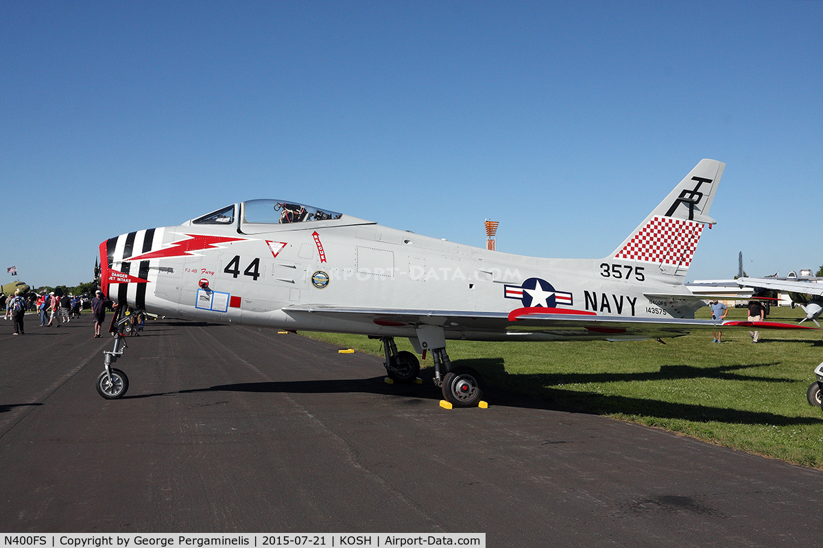 N400FS, 1958 North American AF-1E Fury C/N 244-83, Oshkosh 2015.