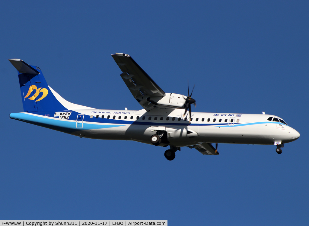 F-WWEW, 2020 ATR 72-600 C/N 1652, C/n 1652 - To be B-16860