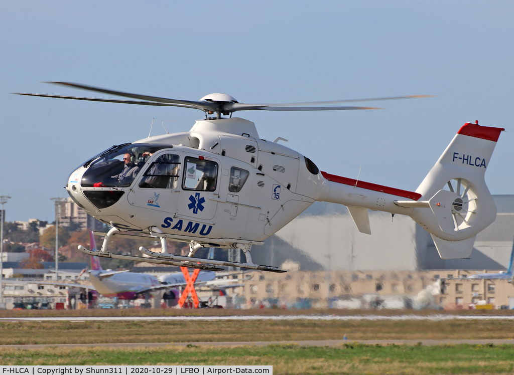 F-HLCA, 2020 Eurocopter EC-135T-2 C/N 0244, Departing after refuelling....