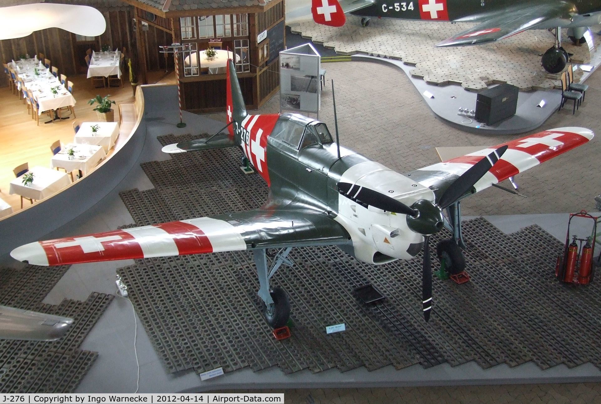 J-276, Morane-Saulnier D-3801J C/N 66, EKW D-3801J (Morane-Saulnier MS.406 with HS-12Y 1000 hp engine) at the Flieger-Flab-Museum, Dübendorf