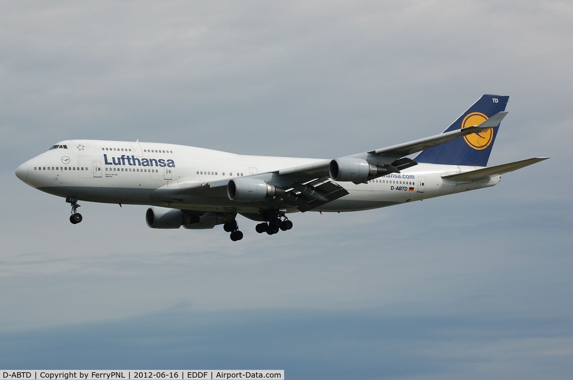 D-ABTD, 1990 Boeing 747-430M C/N 24715, Arrival of LH B744, frame stored MHV since April 2013