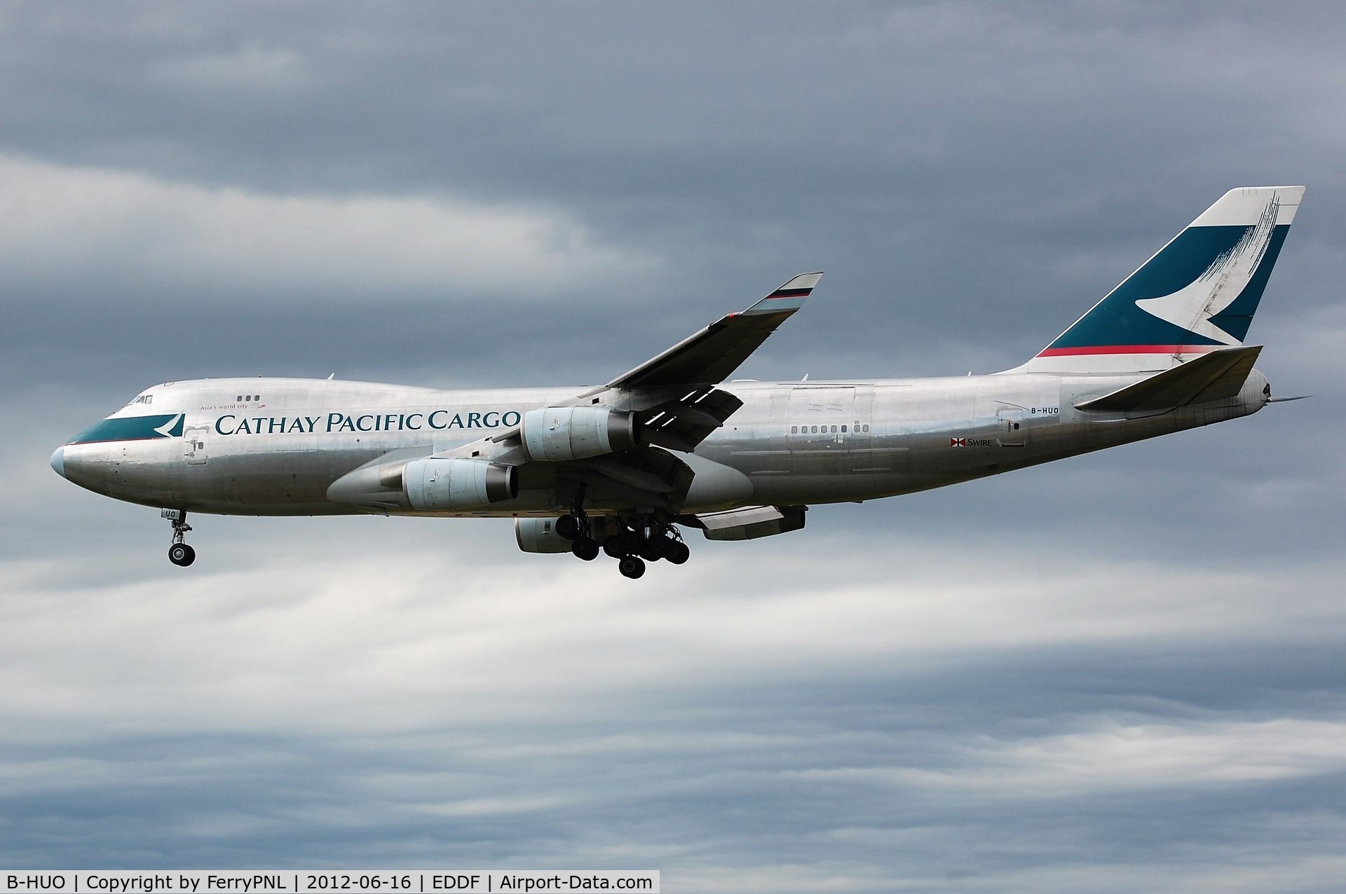 B-HUO, 2001 Boeing 747-467F/SCD C/N 32571, Arrival of Cathay B744F