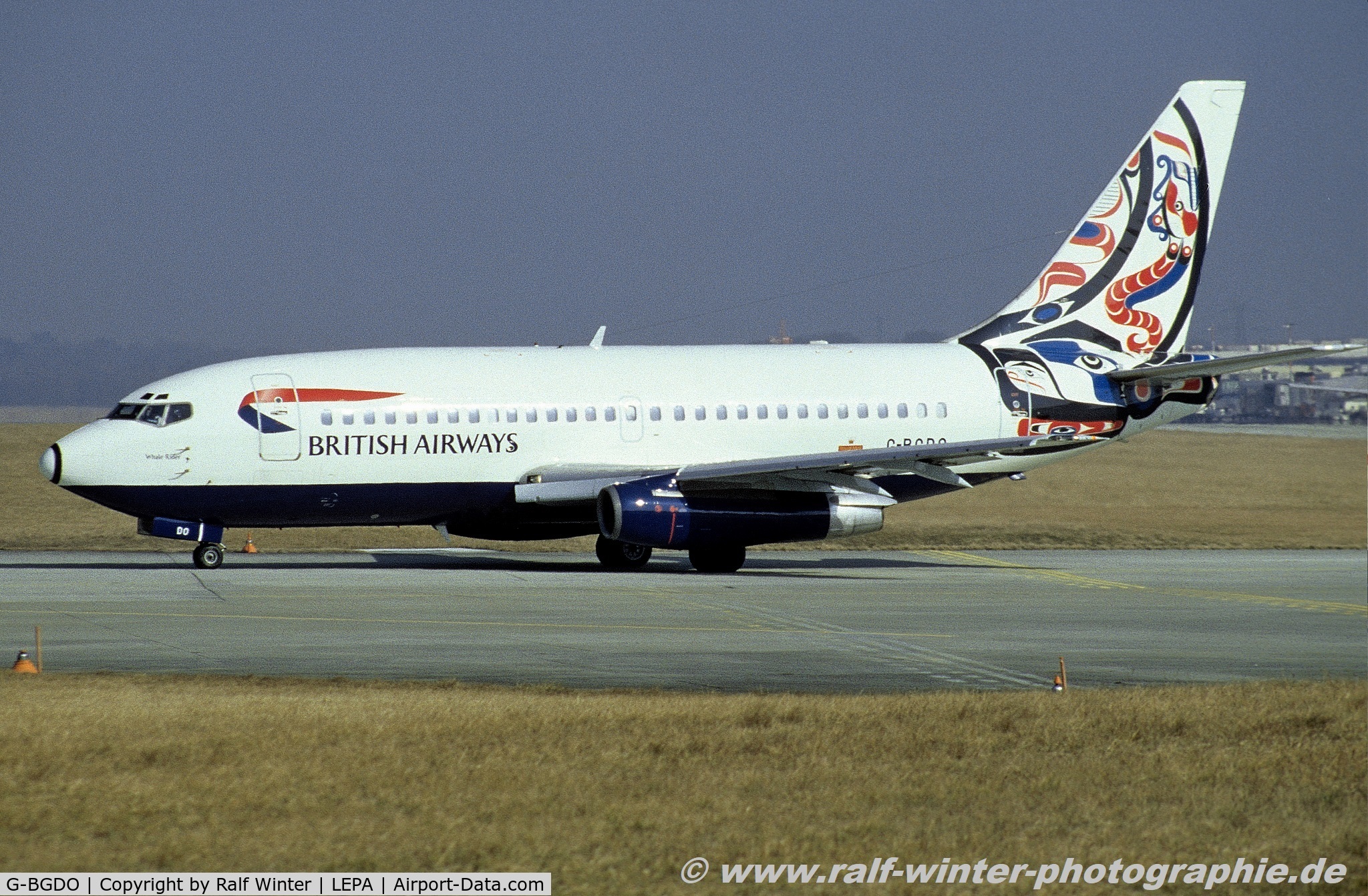 G-BGDO, 1980 Boeing 737-236 C/N 21803, Boeing 737-236 - BA BAW British Airways 'Wallpaper' ' River Usk'- 21803 - G-BGDO - 1994 - PMI