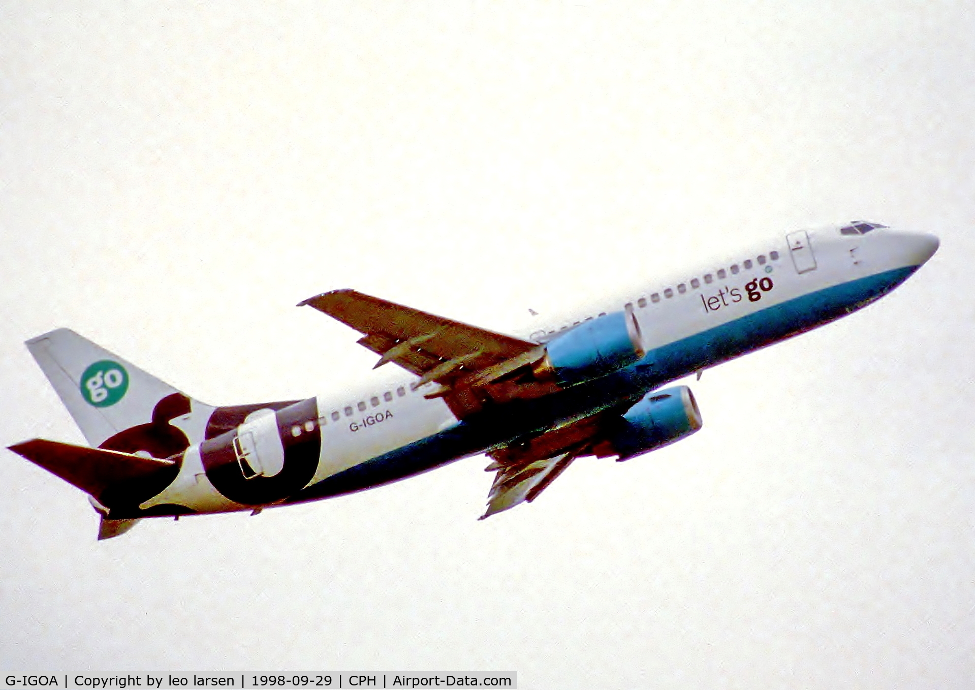 G-IGOA, 1990 Boeing 737-3Y0 C/N 24678, Copenhagen 29.9.1998