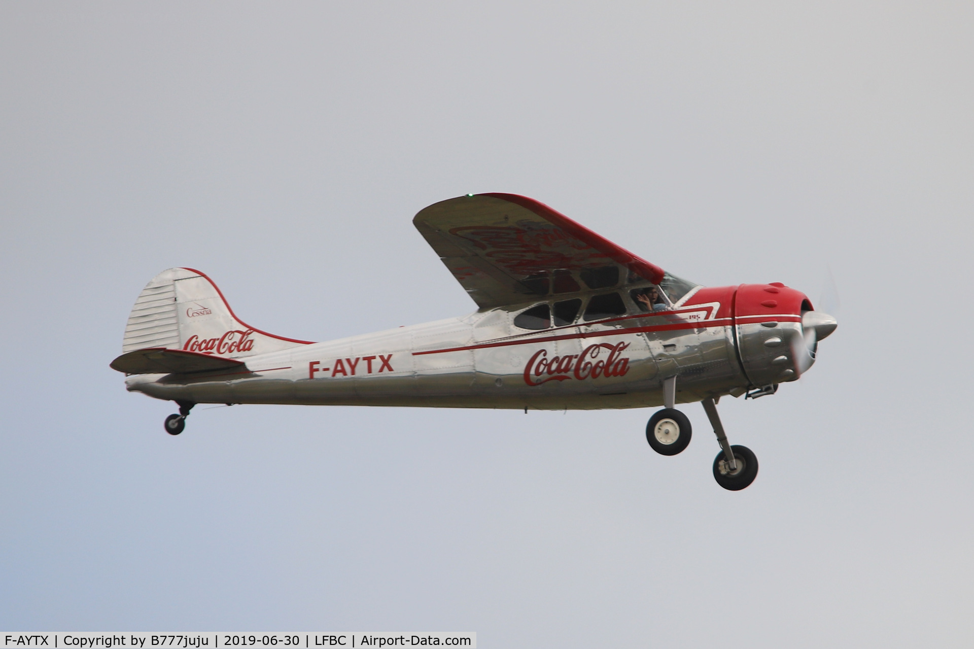 F-AYTX, 1950 Cessna 195 C/N 7496, at Cazaux Airshow