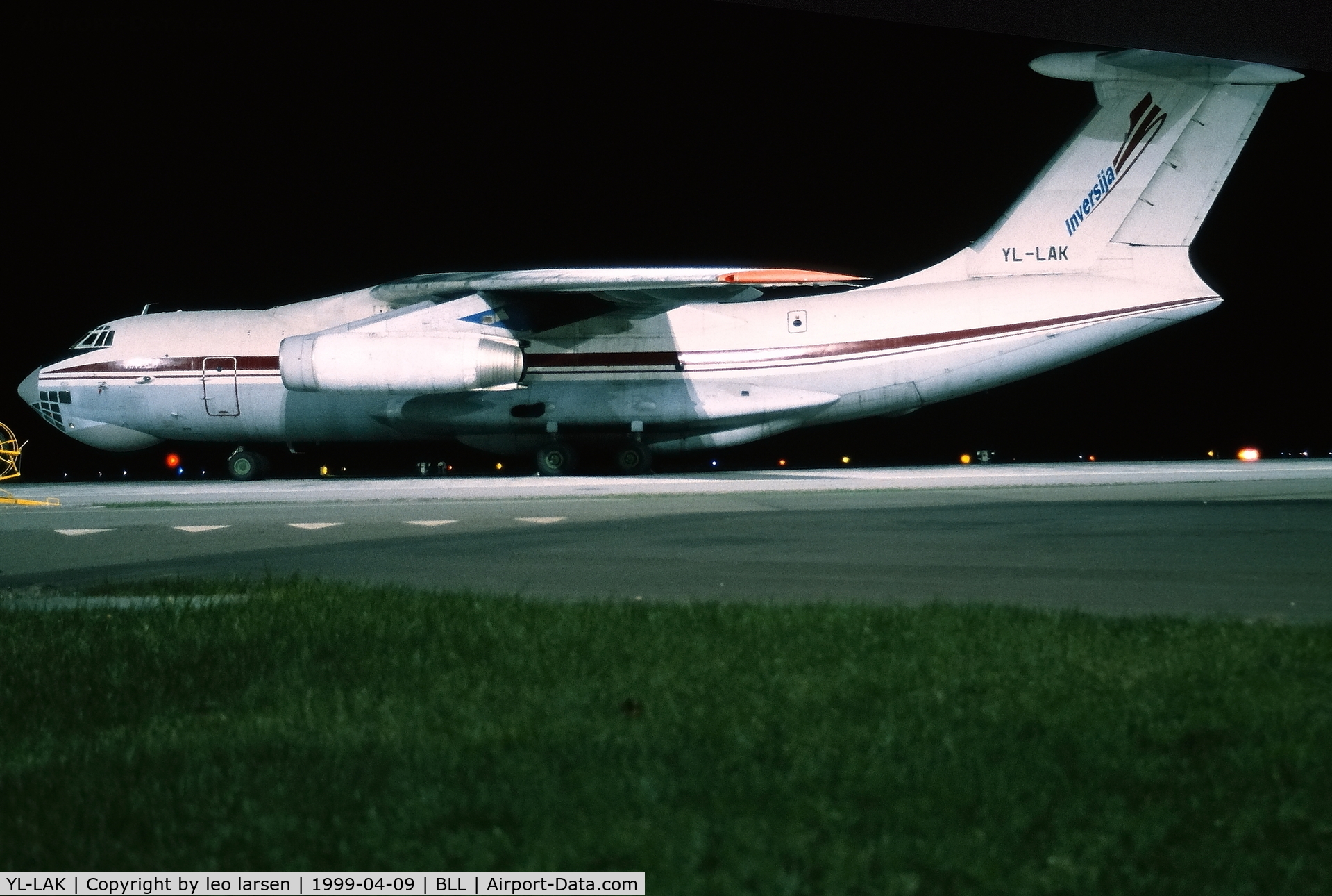 YL-LAK, 1983 Ilyushin Il-76T C/N 0003424707, Billund 9.4.1999
