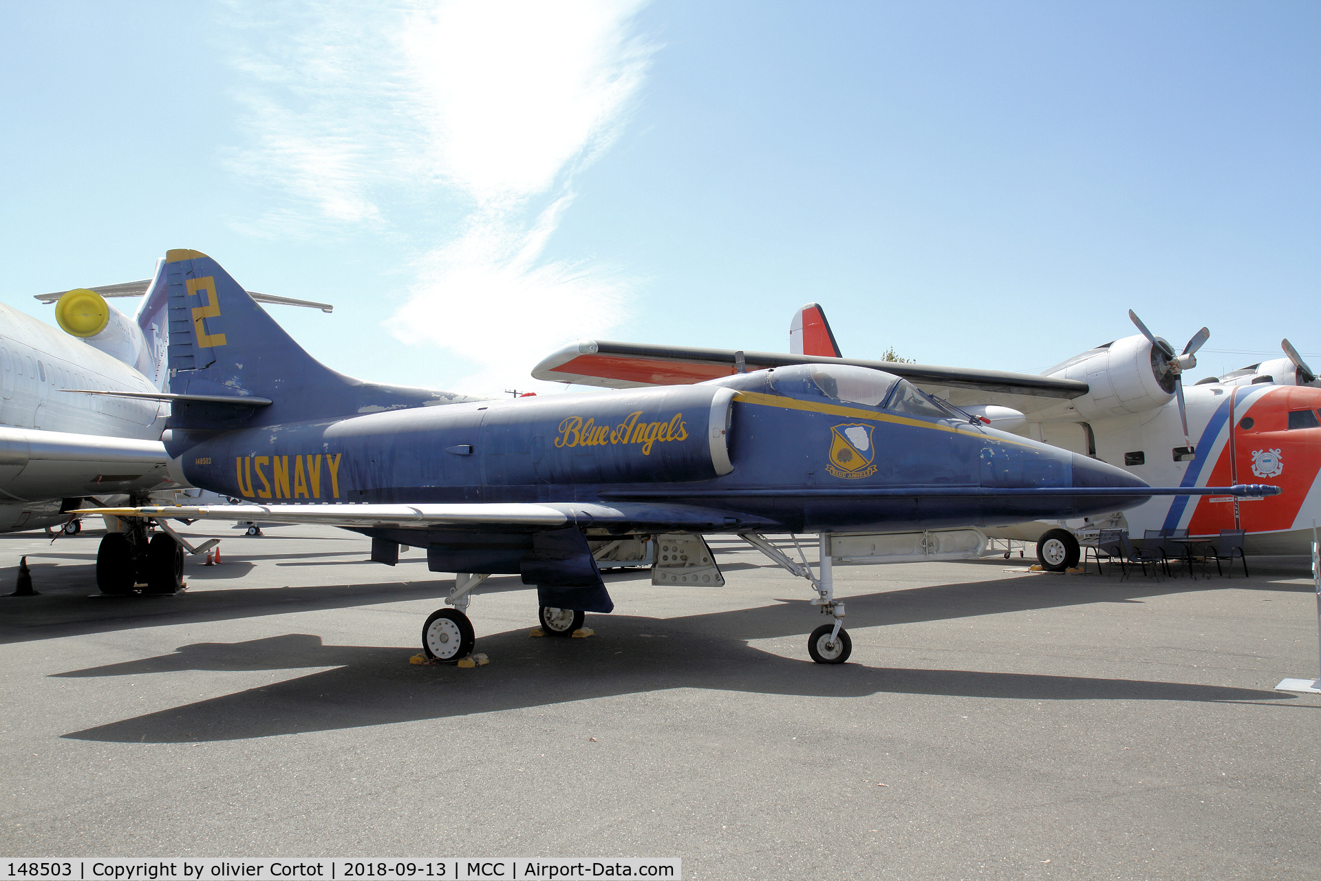 148503, Douglas A-4C Skyhawk C/N 12696, washed out blue angel, sept 2018