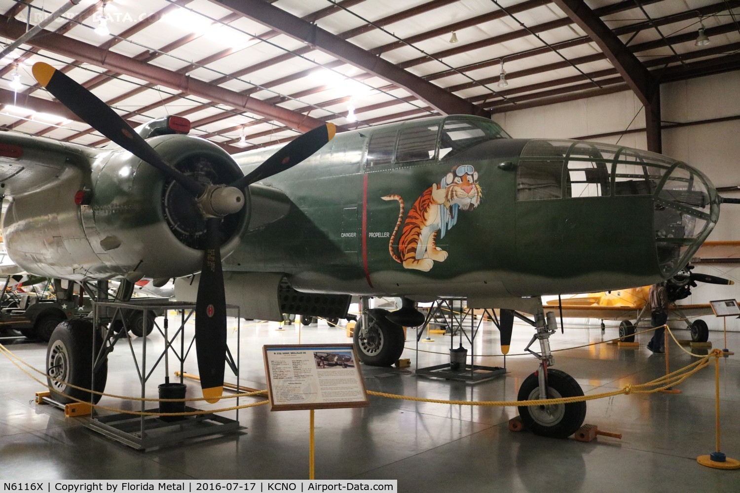 N6116X, 1944 North American TB-25J Mitchell C/N 108-47545, Yanks Air Museum 2016