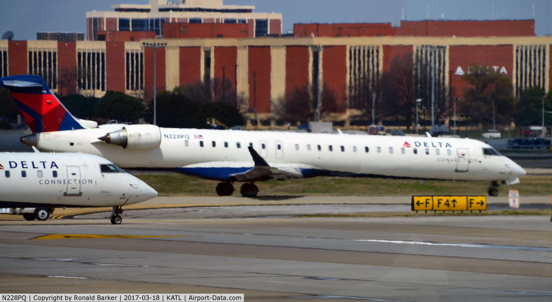 N228PQ, 2009 Bombardier CRJ-900ER (CL-600-2D24) C/N 15228, Taxi Atlanta