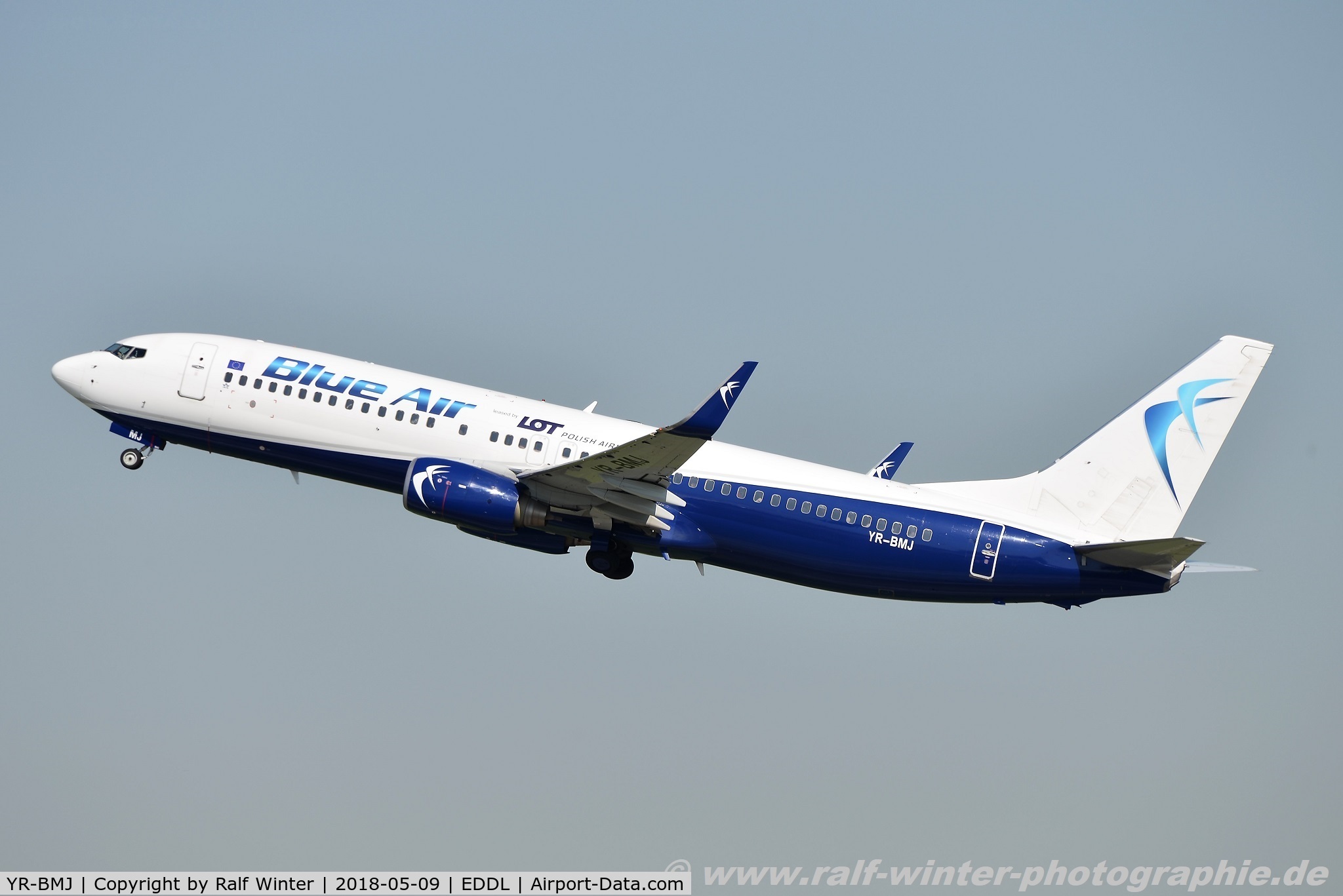 YR-BMJ, 2010 Boeing 737-82R C/N 40696, Boeing 737-82R(W) - 0B BMS Blue Air 'leased by LOT Polish Airlines' - 40696 - YR-BMJ - 09.05.2018 - DUS