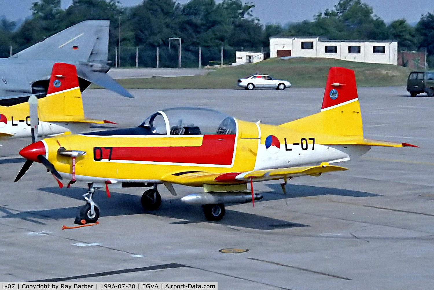 L-07, Pilatus PC-7 Turbo Trainer C/N 544, L-07   Pilatus PC-7 [544] (Royal Netherlands Air Force) RAF Fairford~G 20/07/1996