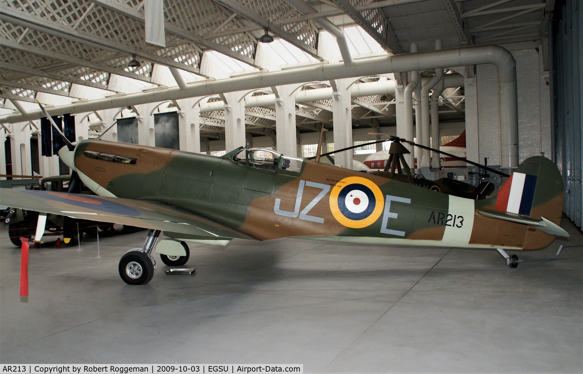 AR213, 1941 Supermarine 300 Spitfire Mk1A C/N WASP/20/2, Imperial War Museum, Duxford. JZ E.
