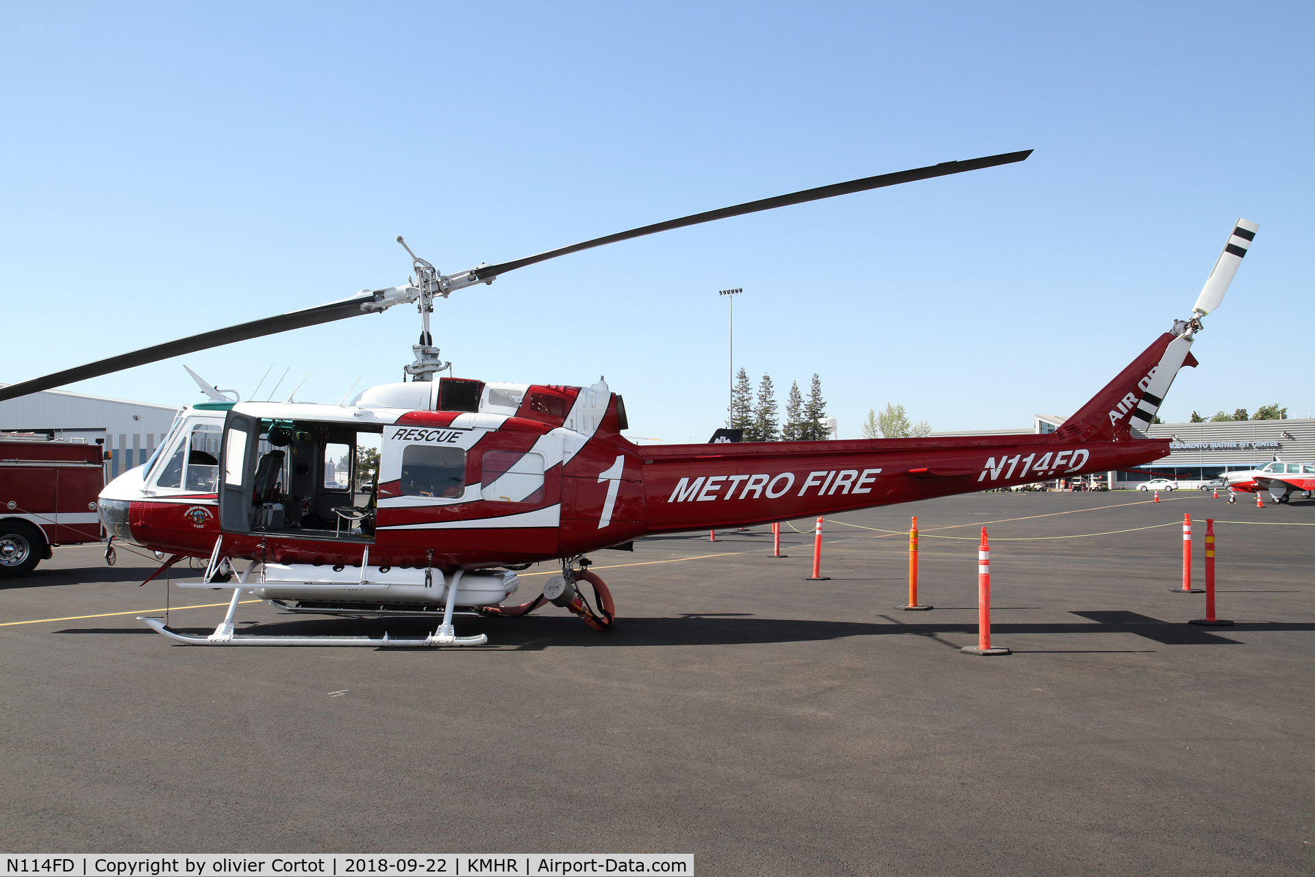 N114FD, Bell UH-1H Iroquois C/N 13257 (72-21558), profile view