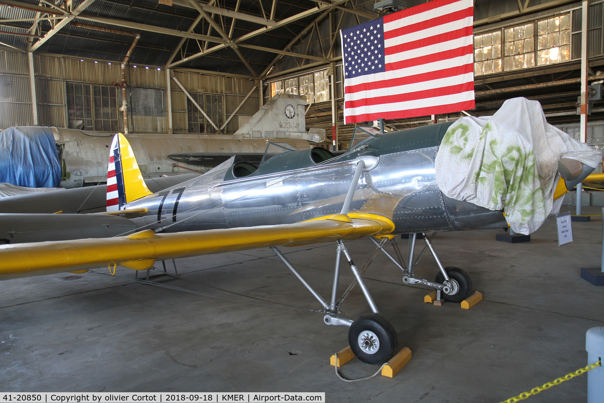 41-20850, 1942 Ryan PT-22 Recruit (ST3KR) C/N 2058, Castle air museum workshops