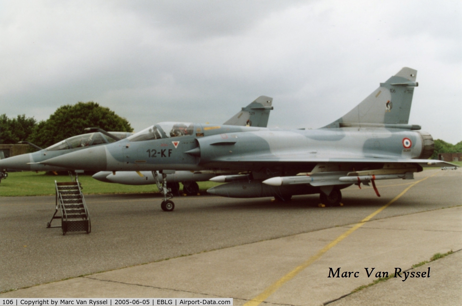 106, Dassault Mirage 2000C C/N 371, 106  Mirage coded 12-KF at Heli-days Liège in 2005.