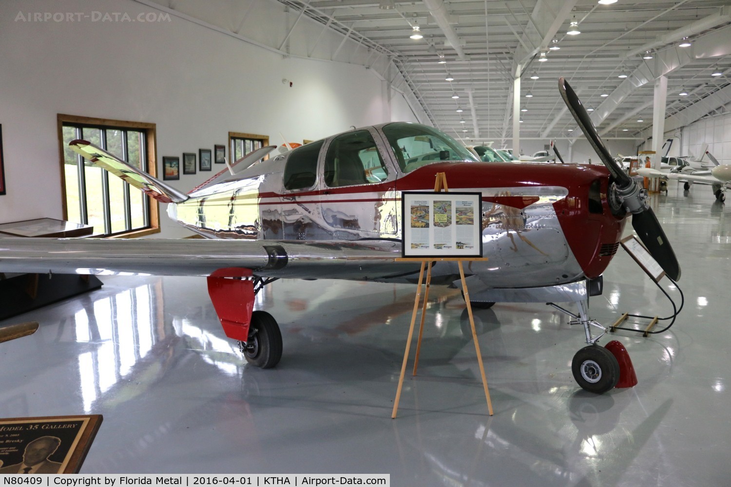 N80409, 1947 Beech 35 Bonanza C/N D-9, Beechcraft Museum 2016