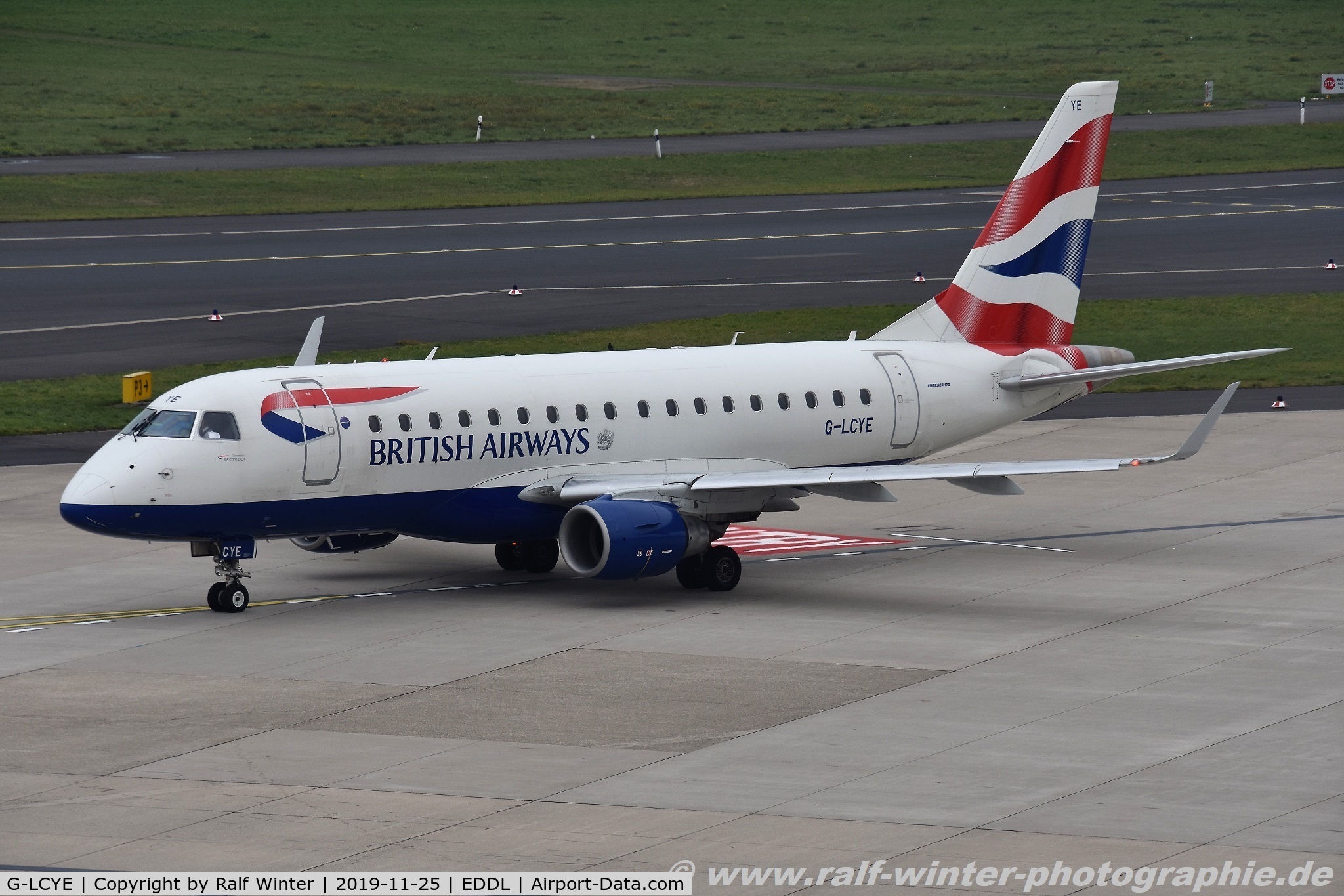 G-LCYE, 2009 Embraer ERJ-170-100STD C/N 17000296, Embraer ERJ-170STD 170-100 - CFE Cityflyer Express opfor British Airways - 17000296 - G-LCYE - 25.11.2019 - DUS