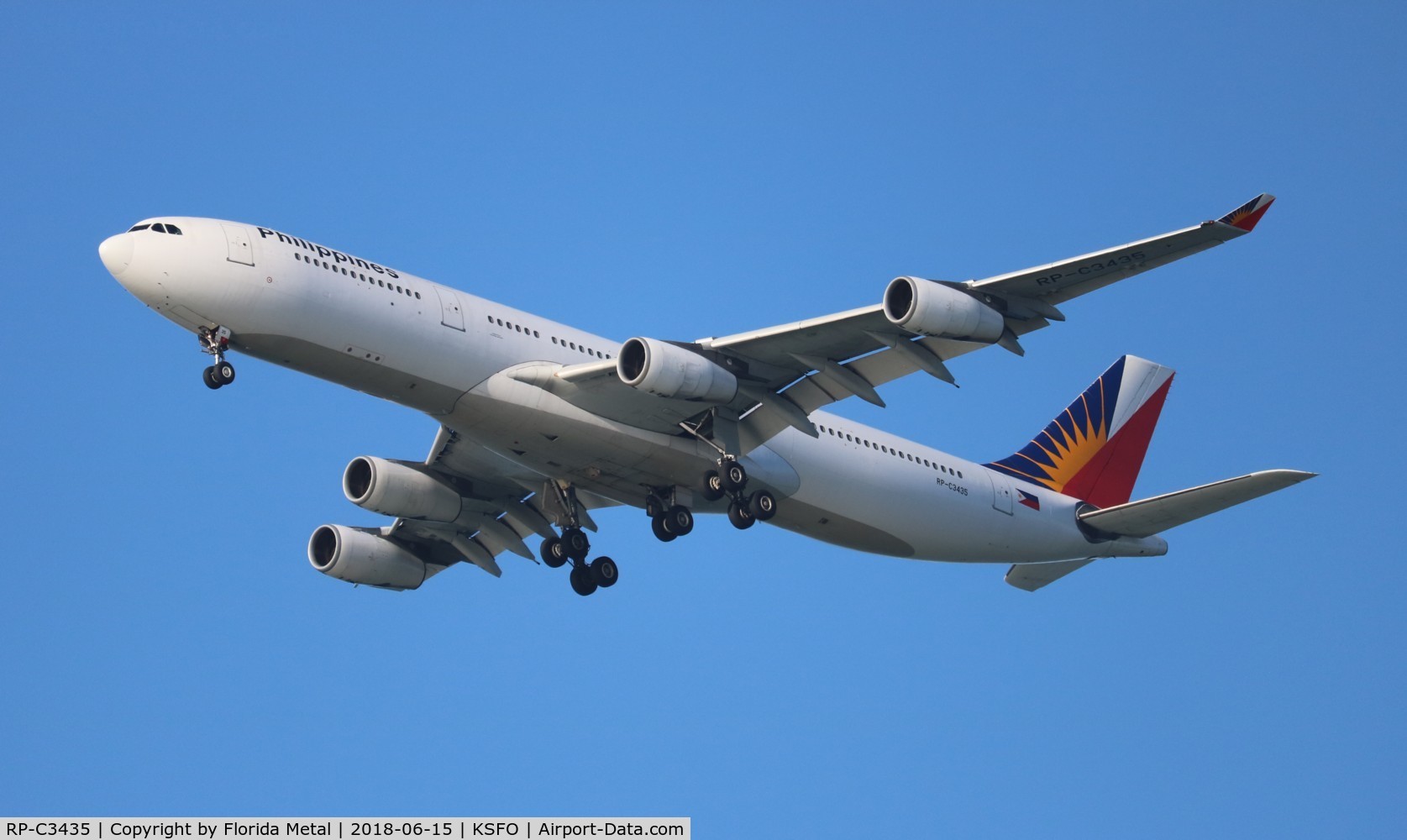 RP-C3435, 2000 Airbus A340-313X C/N 302, SFO spotting 2018