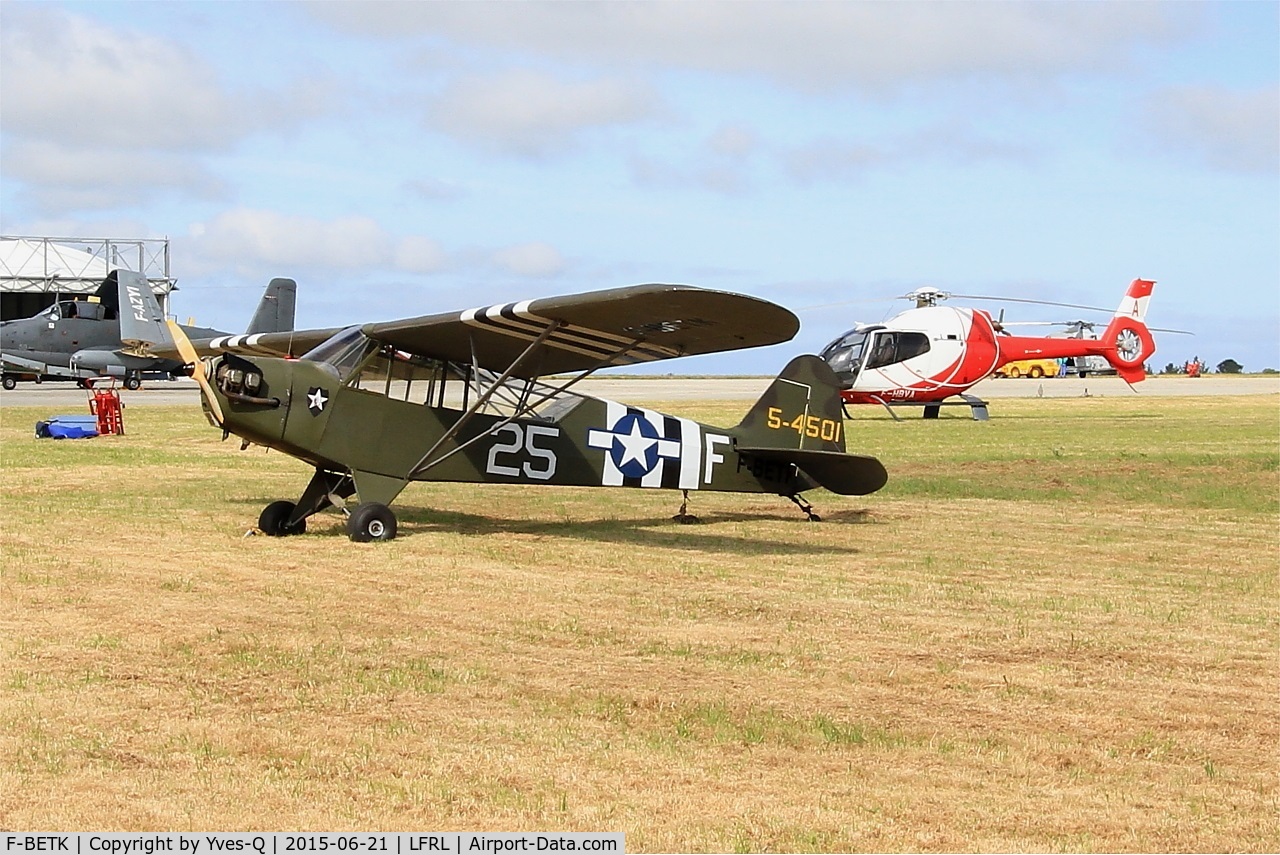 F-BETK, 1945 Piper L-4J Grasshopper (J3C-65D) C/N 13241, Piper L-4J Grasshopper, Static display, Lanvéoc-Poulmic (LFRL) Open day 2015