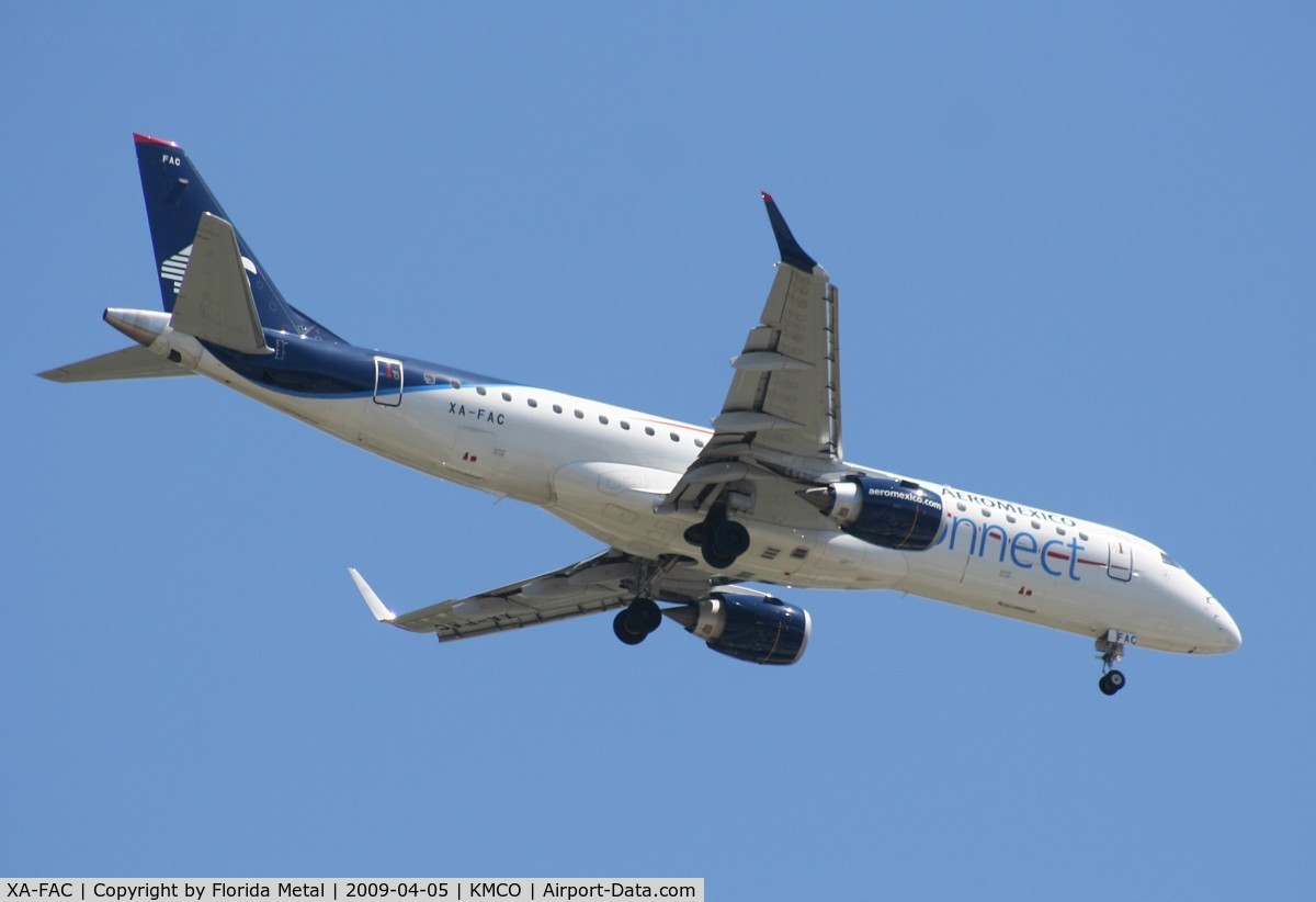 XA-FAC, 2007 Embraer 190AR (ERJ-190-100IGW) C/N 19000234, MCO Spotting 2009