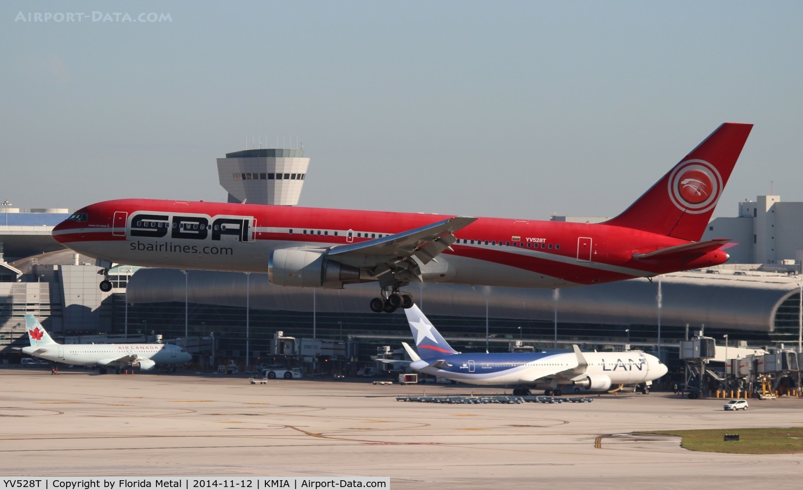 YV528T, Boeing 767-300/ER C/N 24349, MIA spotting 2014