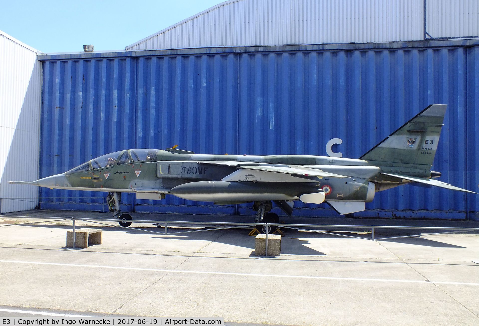 E3, Sepecat Jaguar E C/N E3, SEPECAT Jaguar E at the Musee de l'Air, Paris/Le Bourget during the 2017 Aerosalon 2017 