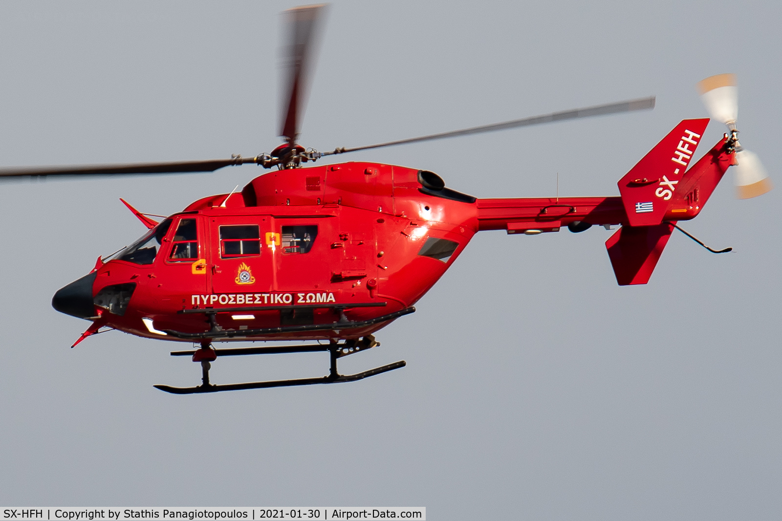 SX-HFH, Eurocopter-Kawasaki Bk-117C-1 C/N 7549, Helicopter by Hellenic Fire Service