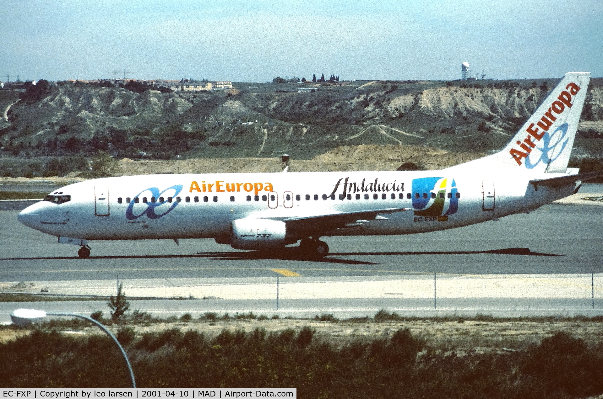 EC-FXP, 1991 Boeing 737-4Q8 C/N 24706, Madrid 10.4.2001